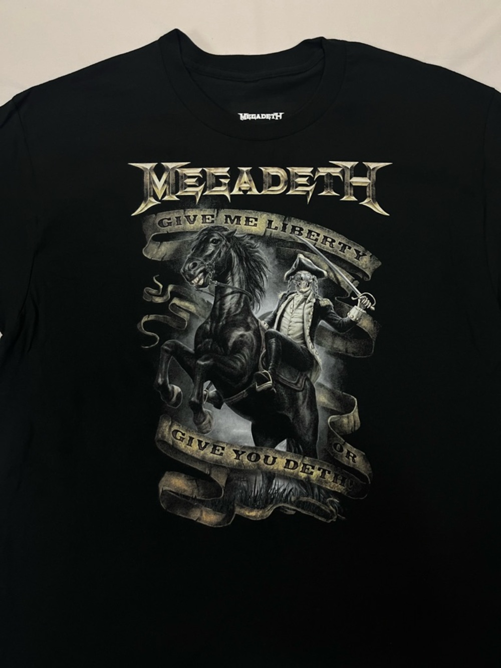 MEGADETH Black T-Shirt, Give Me Liberty or Give You Deth ! (Brand New With Tags)